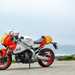 2024 Yamaha XSR900 GP static shot of bike against a cloudy sky