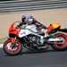 2024 Yamaha XSR900 GP on track leaning into a right hand bend