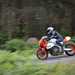 2024 Yamaha XSR900 GP side shot riding past with a forest backdrop