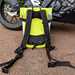 The shoulder, waist and chest straps help keep the £49.99 AquaV20 rolltop bag secure while riding