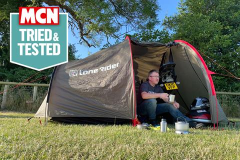 Lone Rider MotoTent review | Space to park the bike inside but bulky to carry